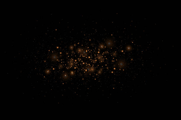 istock The dust sparkles, the stars shine with a special light. Christmas abstract stylish light effect 1654921488