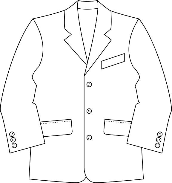 formalne kurtka smart - blazer jacket suit fashion flats stock illustrations