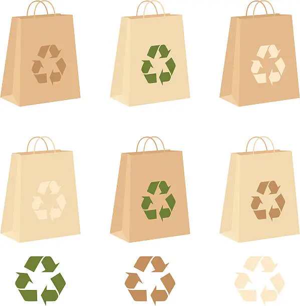 Vector illustration of Recycle Bags - incl. jpeg