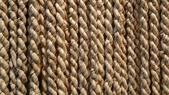 Texture natural linen rope twine thread background