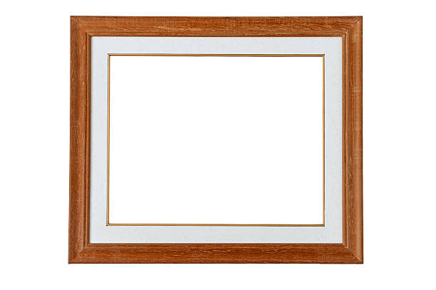 istock Classic wooden frame isolated on white background 165492533