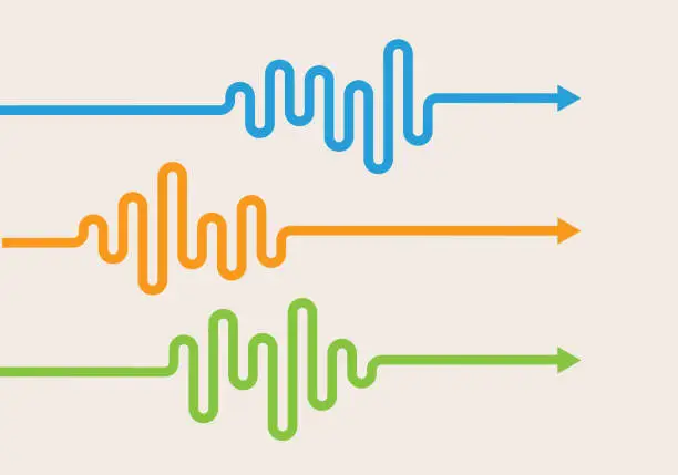 Vector illustration of Variability of ECG