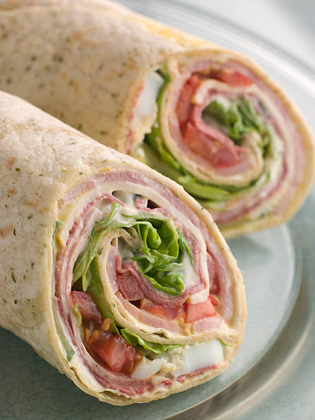 Deli Tortilla Wrap Cut in Half