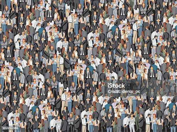 Crowd Of Business People Stock Illustration - Download Image Now - Adult, Business, Businessman