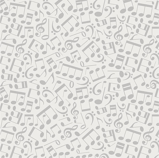 вектор музыкальный фон с ноты - sheet music music musical note pattern stock illustrations