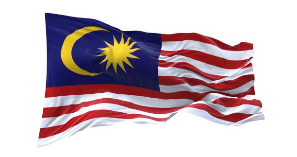 istock Malaysia flag waving isolated on white background. 1654936199