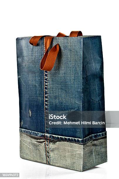 Foto de Jean Projetado Bolsa De Compras e mais fotos de stock de Design - Design, Jeans - Calça Comprida, Azul