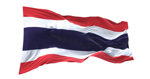 istock Thailand flag waving isolated on white background. 1654949643
