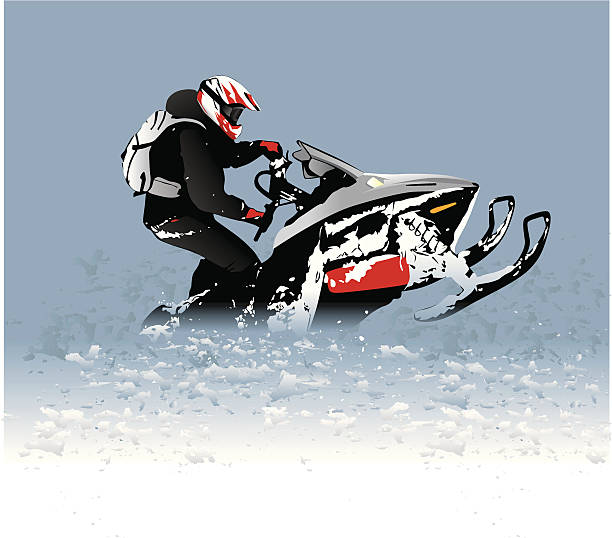 ilustrações, clipart, desenhos animados e ícones de passarela para snowmobile - snowmobiling
