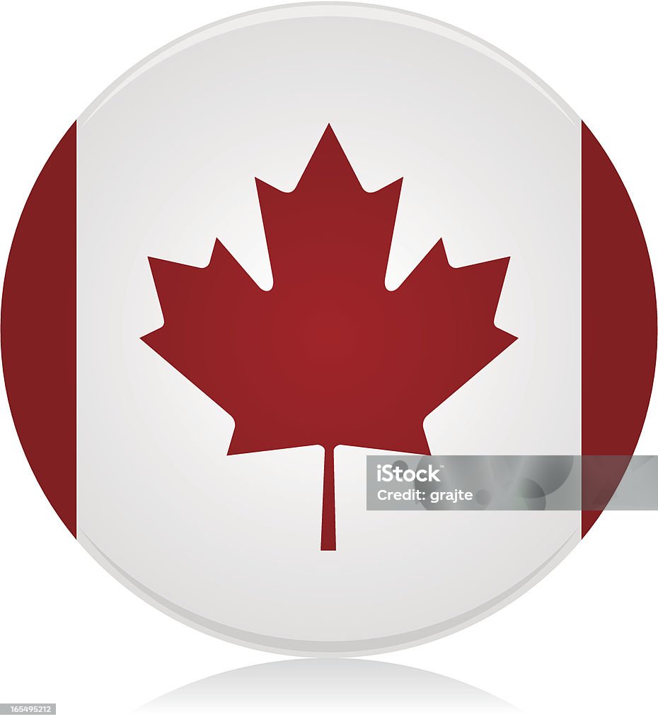 Icono bandera de Canadá - arte vectorial de Bandera libre de derechos