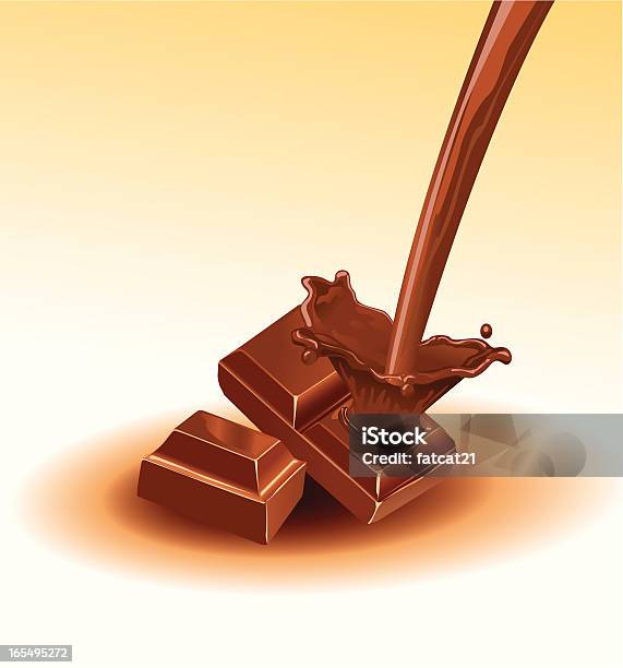 Vetores de Creme De Chocolate e mais imagens de Barra de Chocolate - Barra de Chocolate, Chocolate, Chocolate Amargo