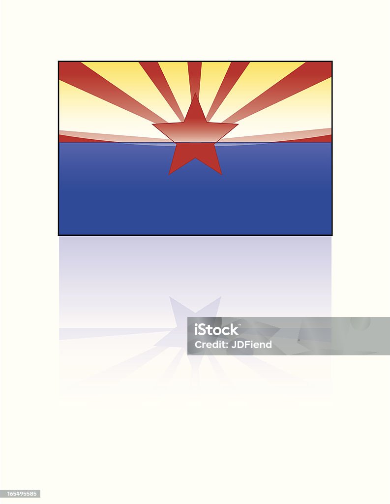 Glänzende-Flagge-Serie: Arizona - Lizenzfrei Arizona Vektorgrafik