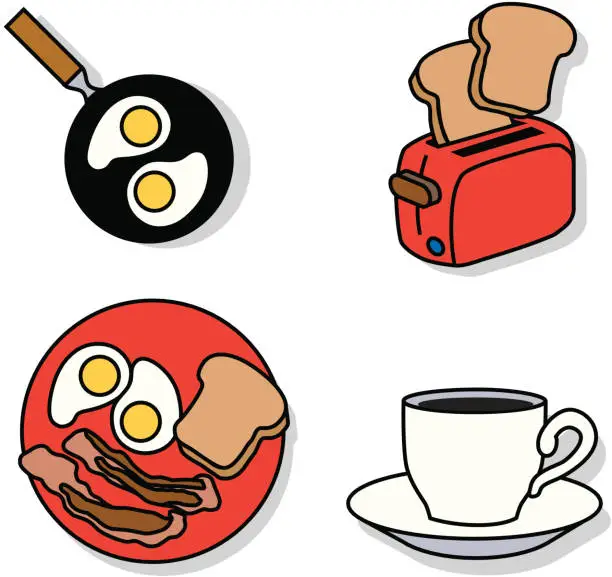 Vector illustration of breakfast