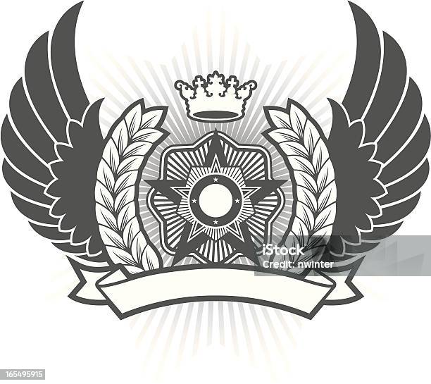Emblema De Propaganda - Arte vetorial de stock e mais imagens de Selo - Timbre - Selo - Timbre, Cinzento, Coroa de Louro