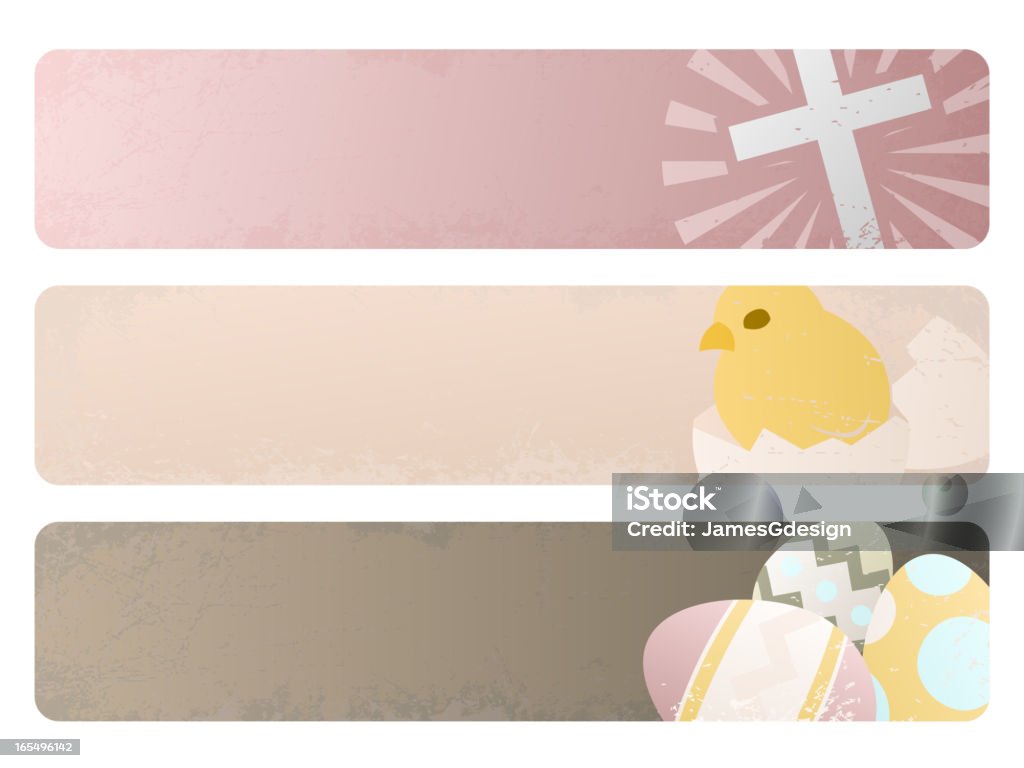 Pasqua Grunge Banner - arte vettoriale royalty-free di A forma di croce