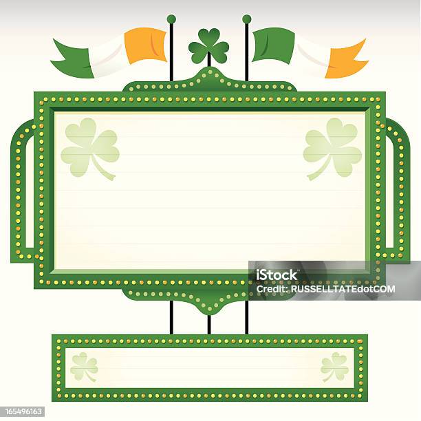 Ilustración de St Patricks Banner Irlandés y más Vectores Libres de Derechos de 1950-1959 - 1950-1959, Anuncio, Bandera