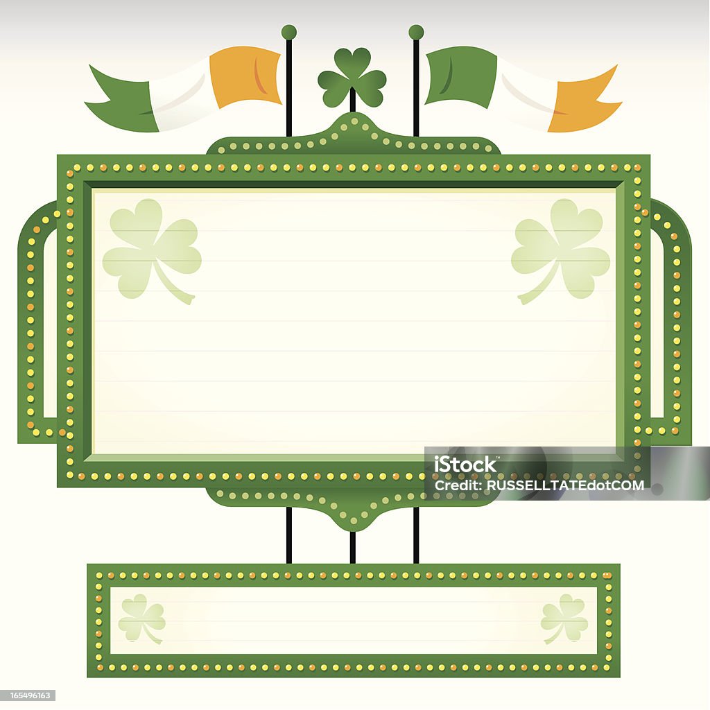 Bandeira irlandesa do St Patrick - Vetor de 1950-1959 royalty-free