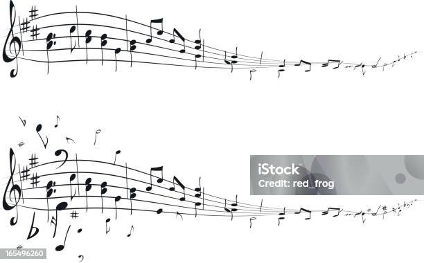Muzyka Notacji - Stockowe grafiki wektorowe i więcej obrazów Ilustracja - Ilustracja, Pięciolinia, Akord