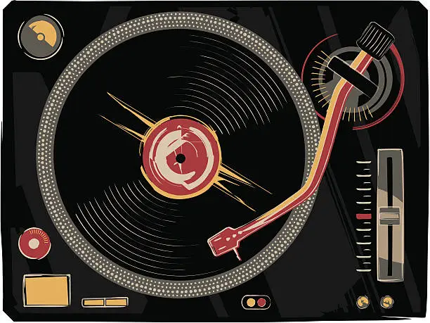 Vector illustration of Abstract Record Deck