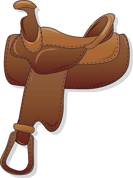 a brown saddle on a white background - ryan in a 幅插畫檔、美工圖案、卡通及圖標