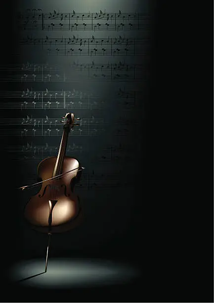 Vector illustration of Cello