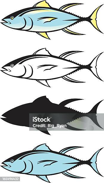 Thunfischgrafiken Stock Vektor Art und mehr Bilder von Thunfisch - Meeresfrüchte - Thunfisch - Meeresfrüchte, Einzelveranstaltung, Fisch