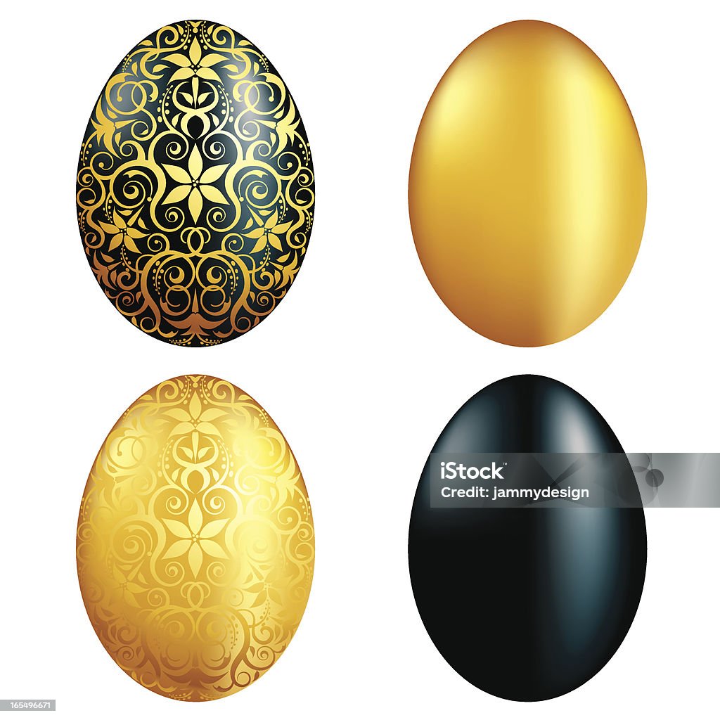 Gold e Black ovos - Vetor de Comemoração - Evento royalty-free