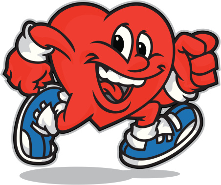 A running Heart for health.