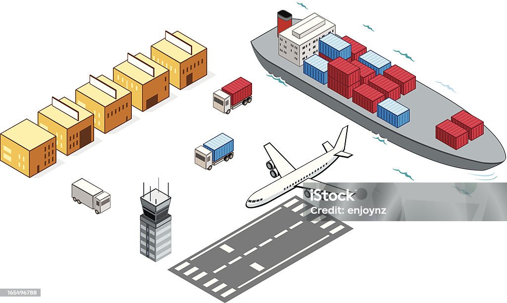 De transporte - arte vectorial de Embarcación marina libre de derechos