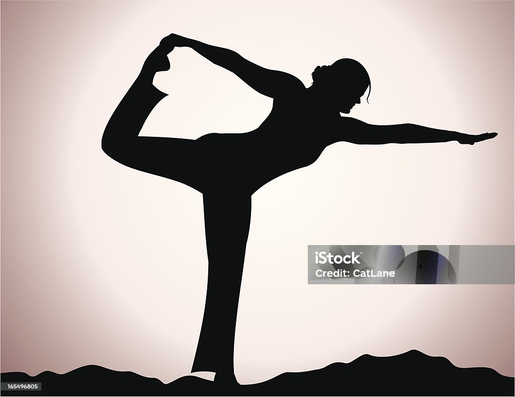 Yoga-Silhouette - Lizenzfrei Aktiver Lebensstil Vektorgrafik