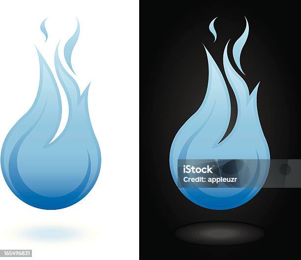 Fiamma Blu - Immagini vettoriali stock e altre immagini di Blu - Blu, Palla di fuoco, Accendere (col fuoco)