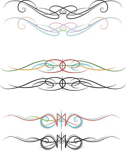 Vector illustration of Calligraphic Rule Lines