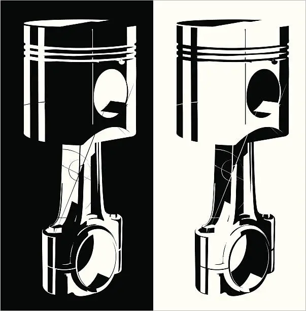 Vector illustration of Stencil piston