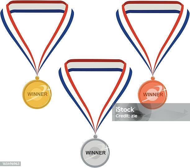 Vetores de Medalhas De Prêmio e mais imagens de Bronze - Descrição de Cor - Bronze - Descrição de Cor, Bronze - Liga, Competição