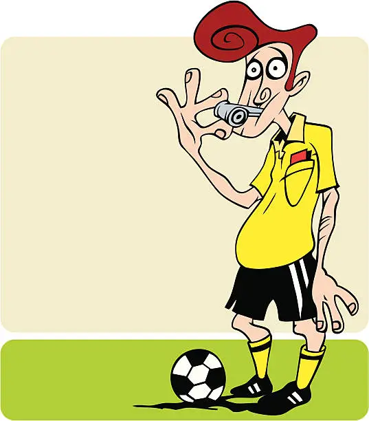 Vector illustration of Soccer Referee