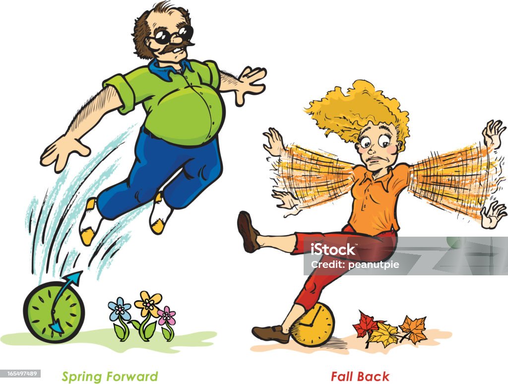 Time Change Spring Forward Fall Back Spring Forward Fall Back Stock Illustration - Download Image Now ...