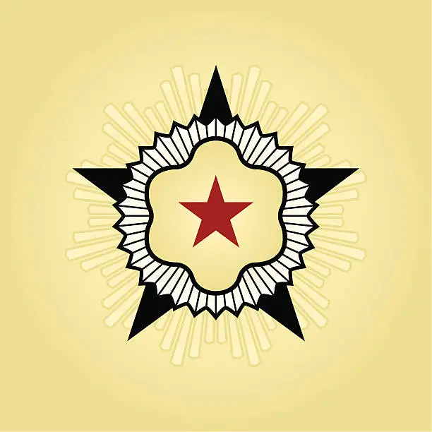 Vector illustration of Propaganda style emblem