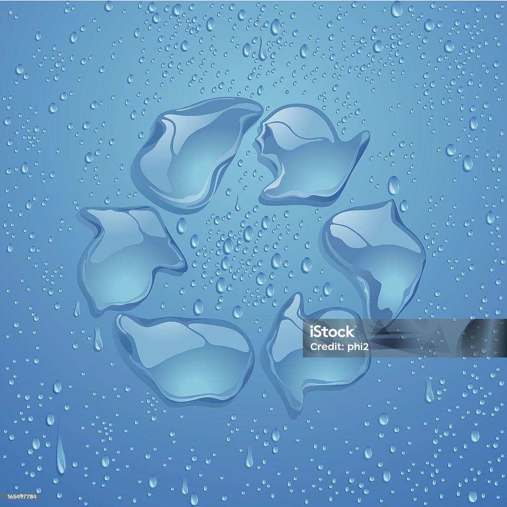 Simbolo di riciclo vettore di liquido - arte vettoriale royalty-free di Acqua