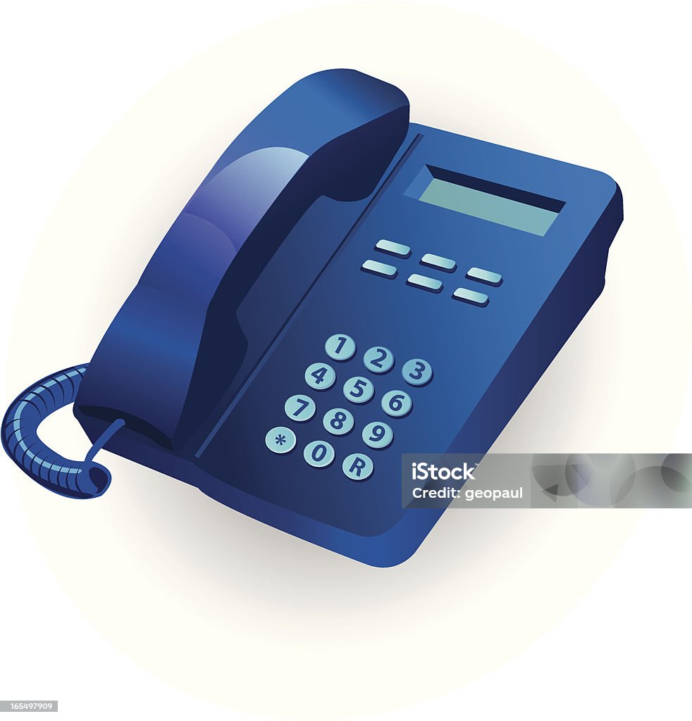 Telephone Telephone icon. Download includes EPS, AI, JPG and PNG files. Blue stock vector