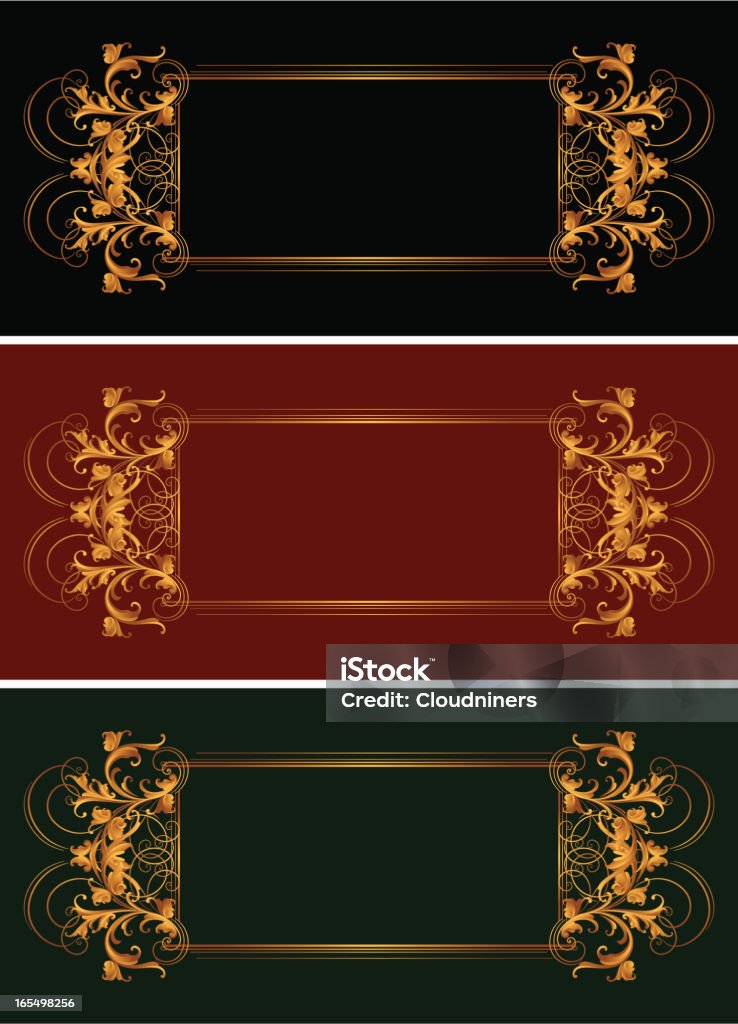 Scolpito Arabesque Banner - arte vettoriale royalty-free di Arabesco - Motivo ornamentale