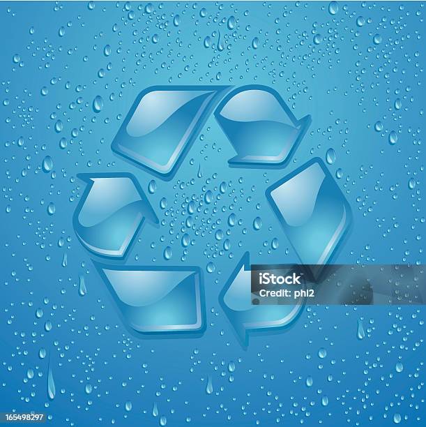 Vidrocomo Símbolo De Reciclagem Vetor - Arte vetorial de stock e mais imagens de Abundância - Abundância, Azul, Bolha - Estrutura Física