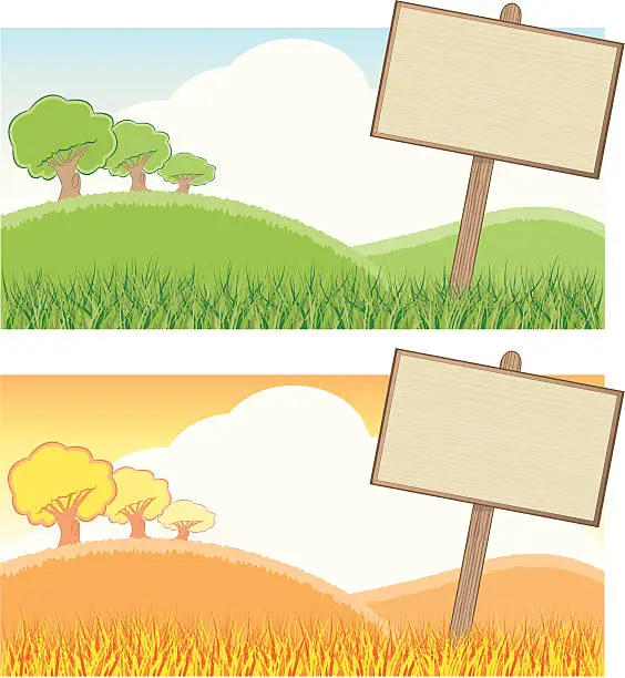 Vector illustration of Blank Sign Backgrounds