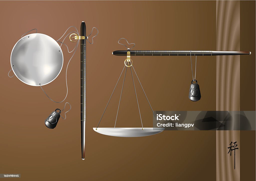 China-Gancheng Steelyard - arte vectorial de Báscula libre de derechos