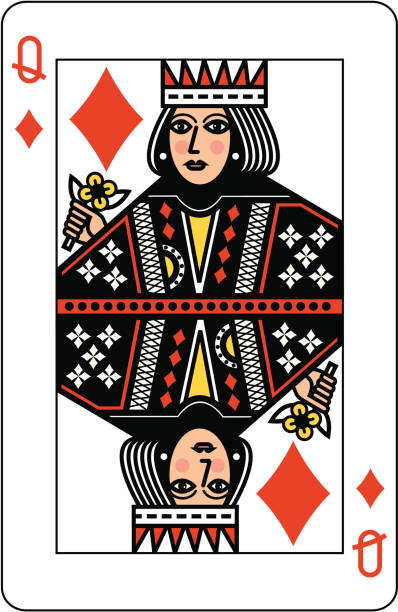 queen of diamonds - queen of diamonds stock-grafiken, -clipart, -cartoons und -symbole