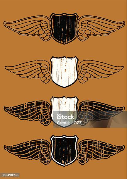 Shield Stock Vektor Art und mehr Bilder von Adler - Adler, Emblem, Fliegen