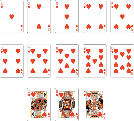 Heart Suit playing cards