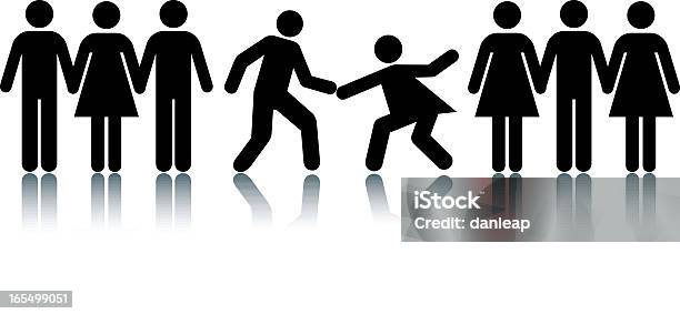 Dancing Stock Illustration - Download Image Now - Paper Chain, Dancing, In Silhouette