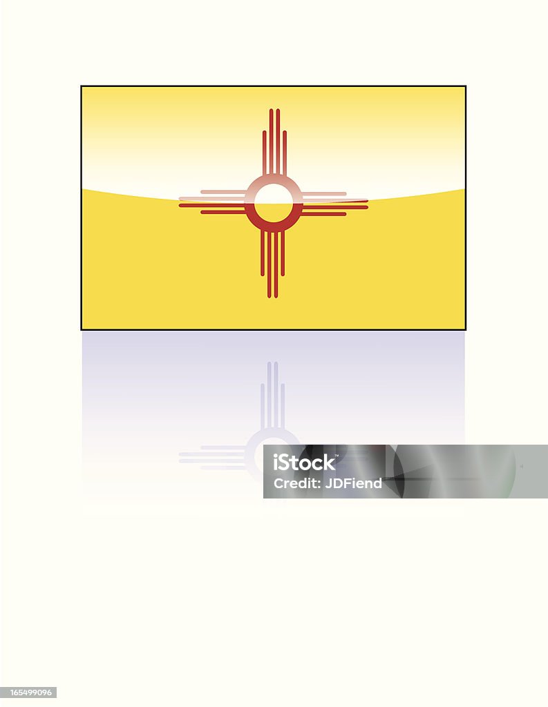 光沢のあ��る州旗シリーズ：ニューメキシコ - アイコンのロイヤリティフリーベクトルアート
