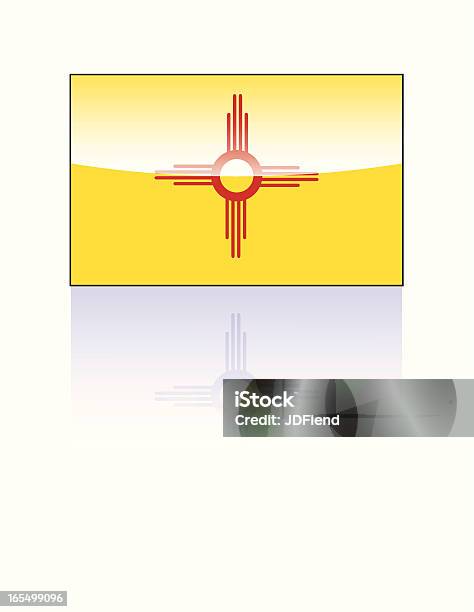 光沢のある州旗シリーズニューメキシコ - アイコンのベクターアート素材や画像を多数ご用意 - アイコン, アメリカ南西部, アメリカ合衆国