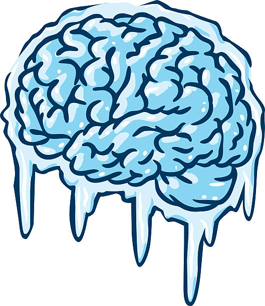 illustration of a frozen brain - ryan in a 幅插畫檔、美工圖案、卡通及圖標